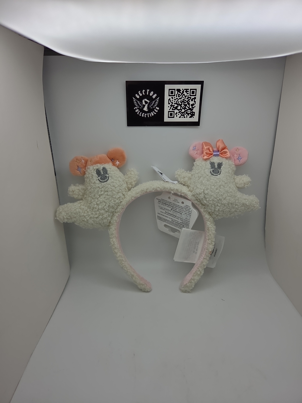 Disney Plush Ghost Headband with Cream, Pink and Peach Accents - Picture 2 of 3
